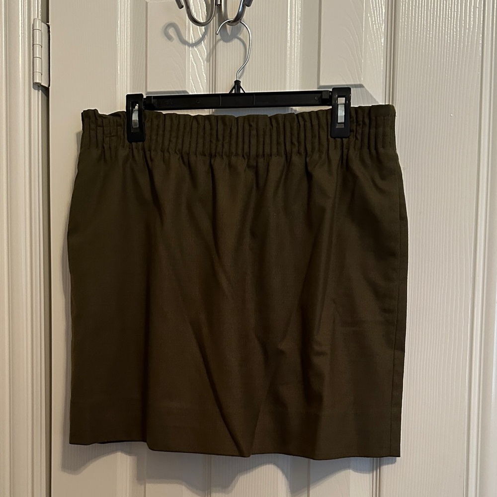 J. Crew Olive Green Mini Skirt